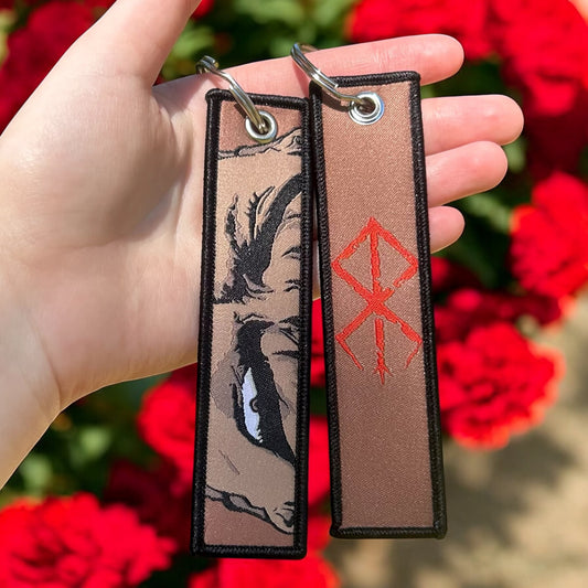 Dark Hero Embroidered Keychain