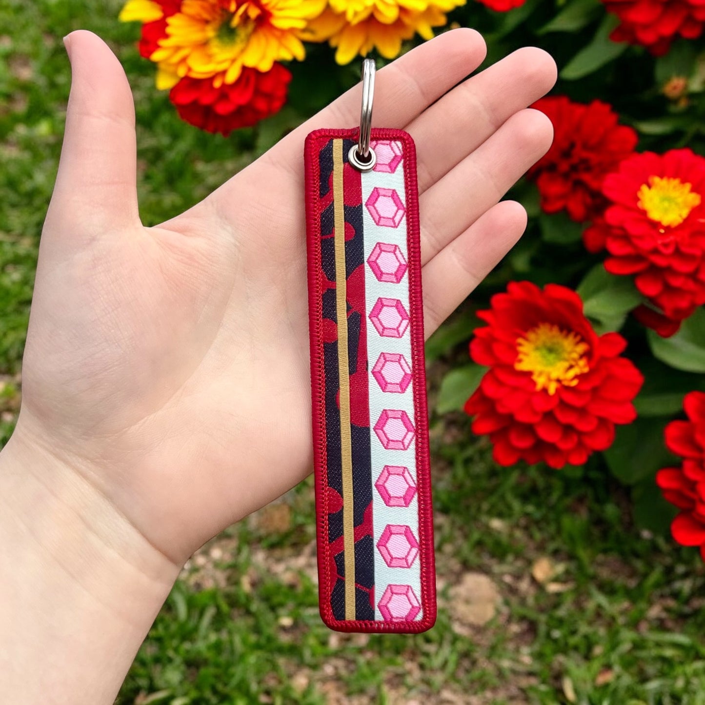 Flash and Fury Embroidered Keychain