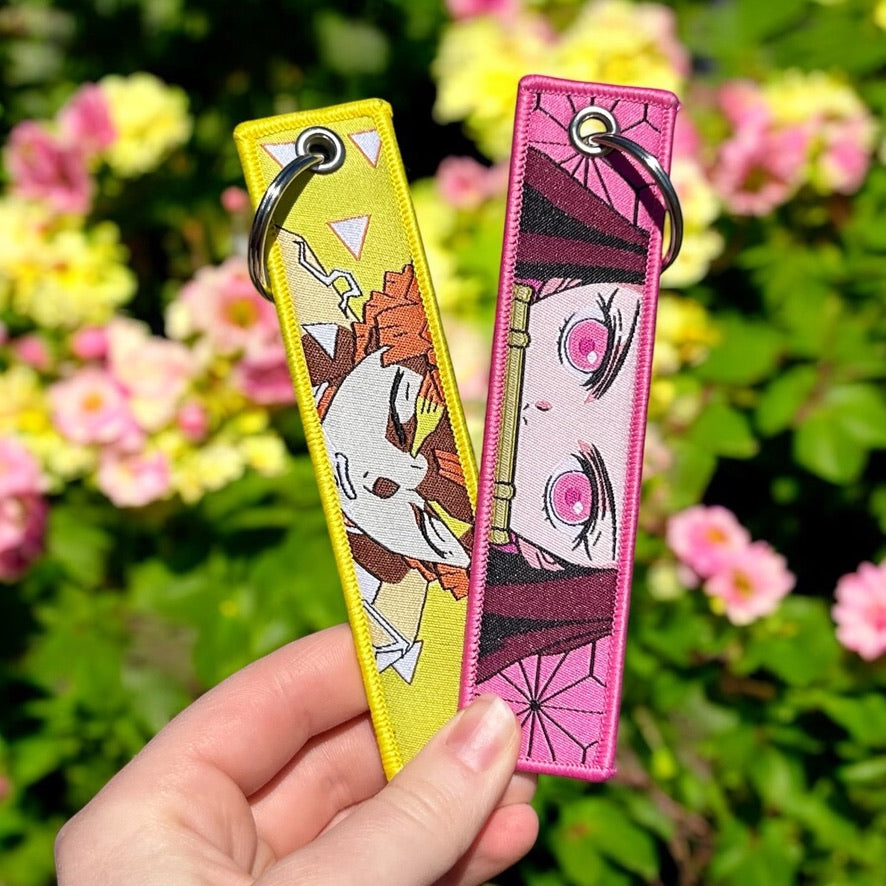 Electric Bloom Embroidered Keychain Bundle