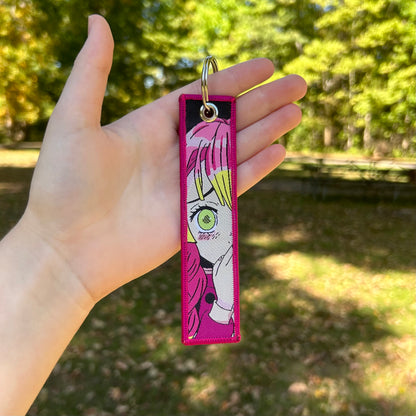 Sweetheart Warrior Embroidered Keychain