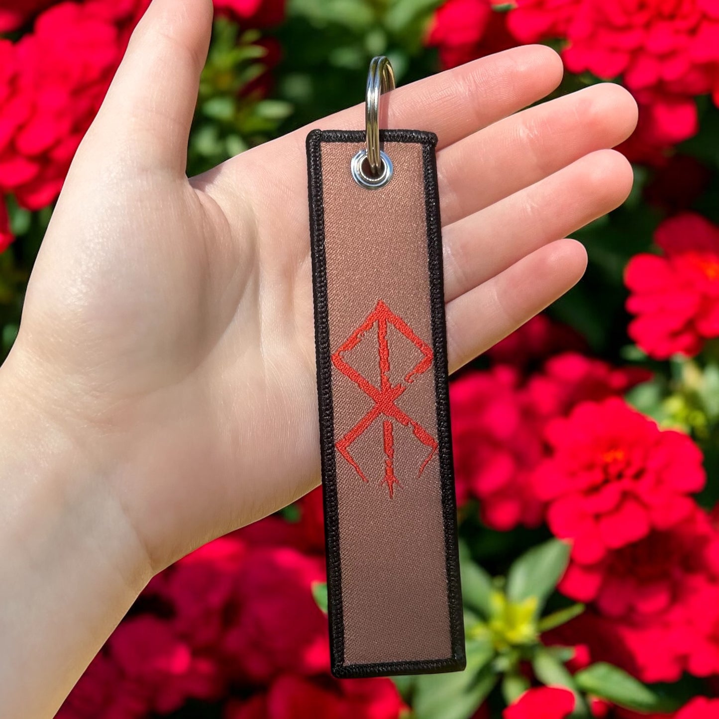 Dark Hero Embroidered Keychain