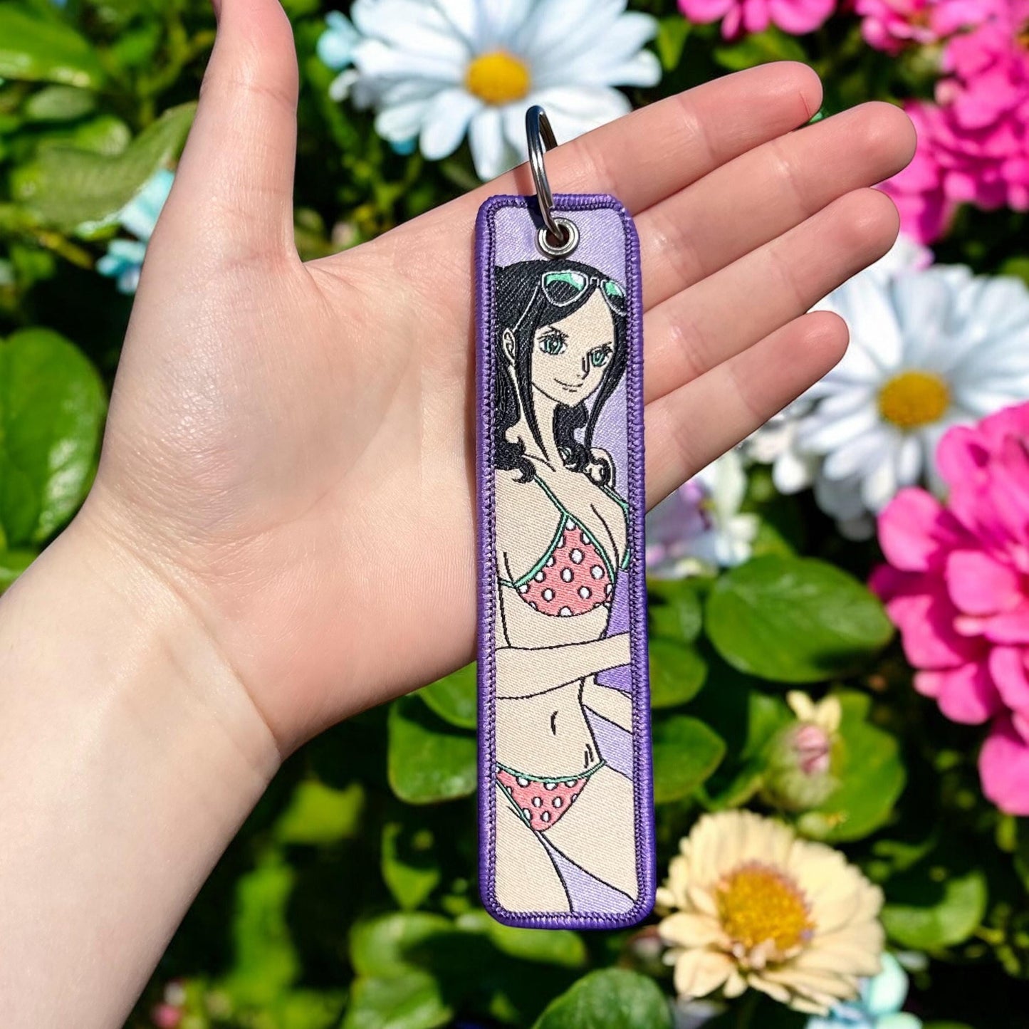 Elegant Pirate Embroidered Keychain