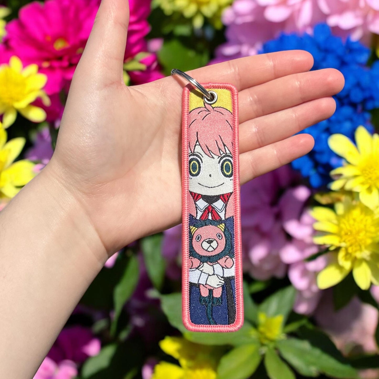 Kawaii Psychic Girl Embroidered Keychain