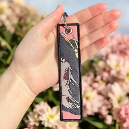 Elegant Assassin Embroidered Keychain