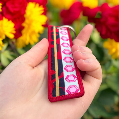 Flash and Fury Embroidered Keychain