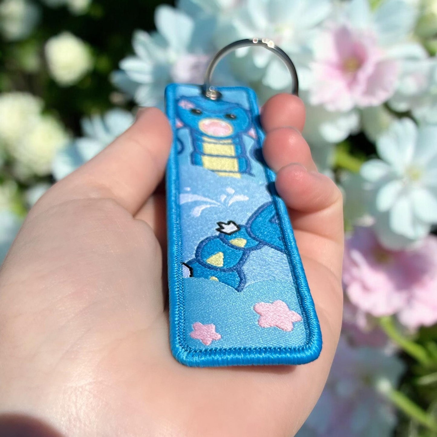 Sea Serpent Embroidered Keychain