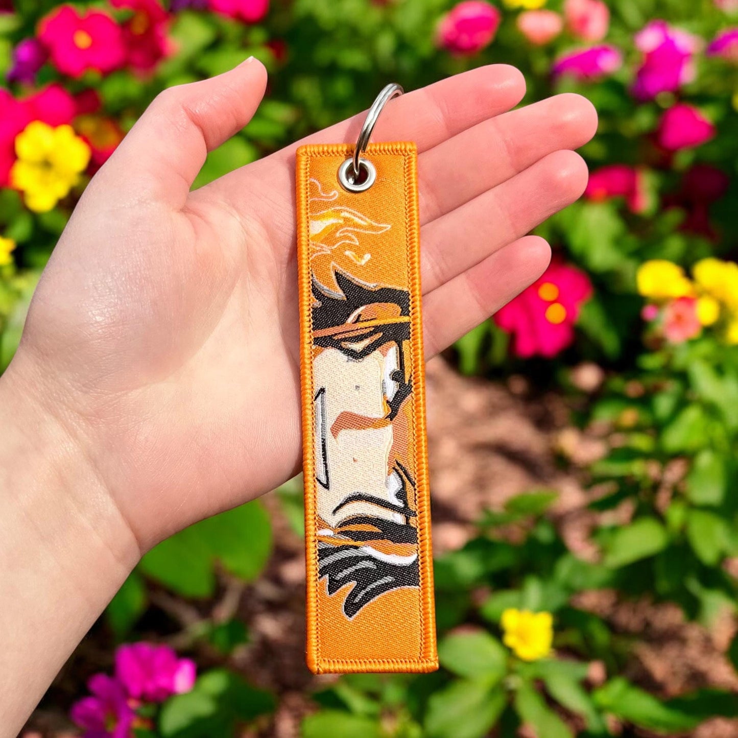 Burning Spirit Embroidered Keychain