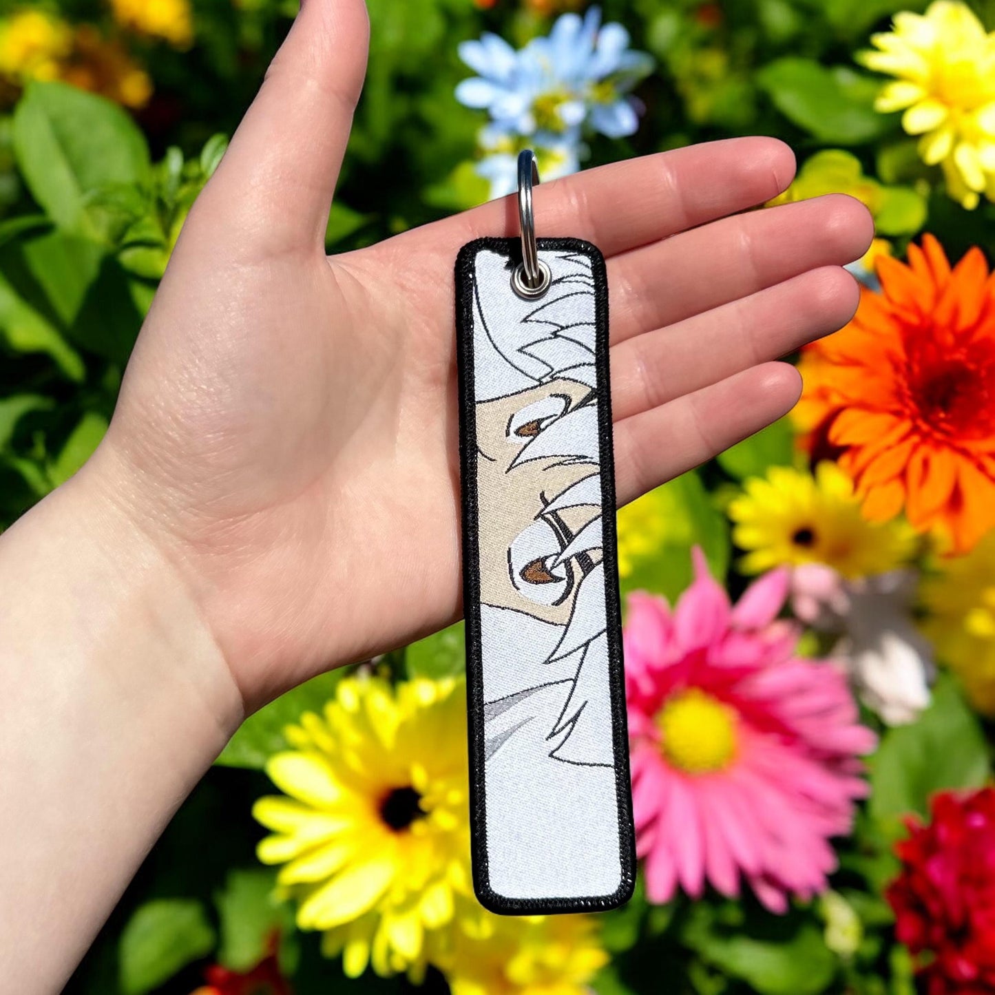 Half-Demon Warrior Embroidered Keychain