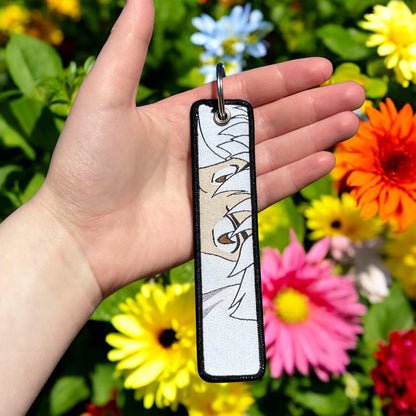 Half-Demon Warrior Embroidered Keychain