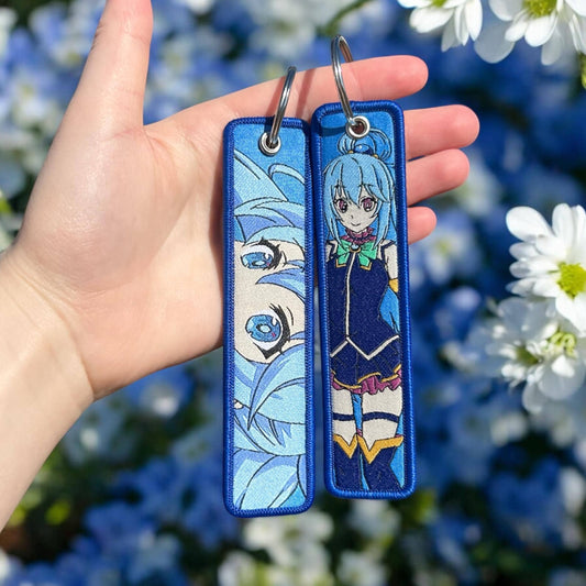 Water Goddess Embroidered Keychain