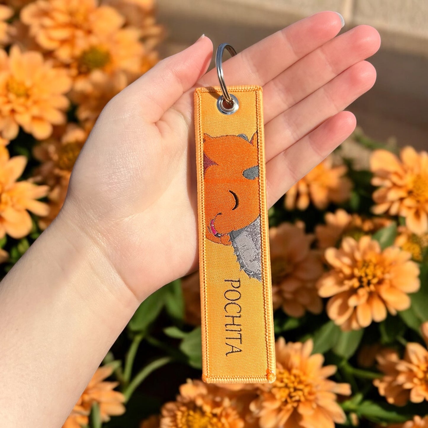 Devil’s Best Friend Embroidered Keychain