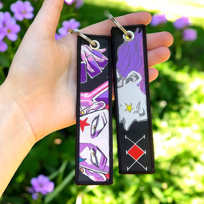 Crimson Joker Embroidered Keychain