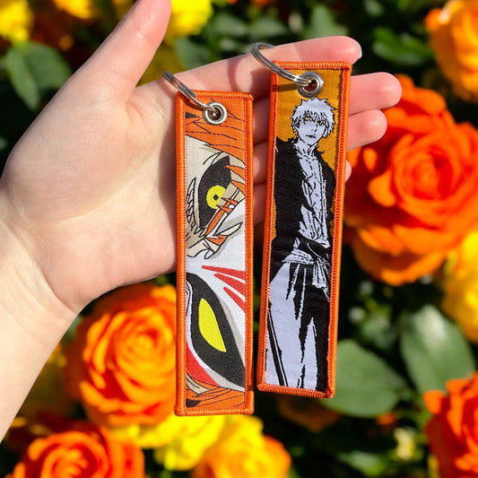 Protective Fighter Embroidered Keychain