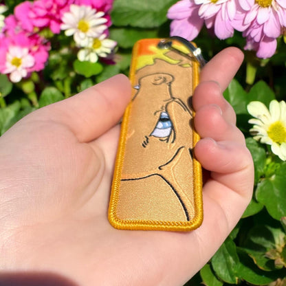 Legendary Fire Beast Embroidered Keychain