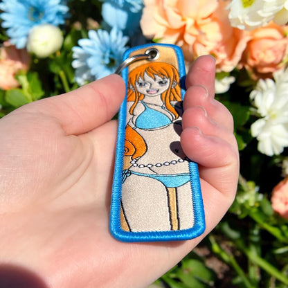 Map Maker Embroidered Keychain