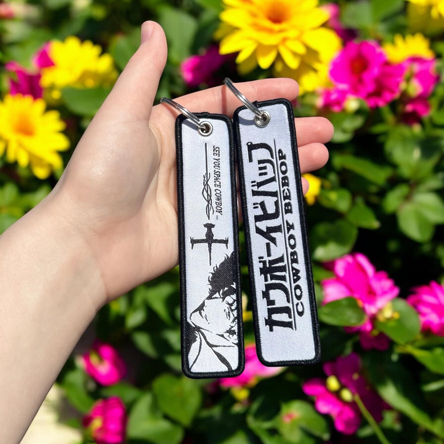 Space Bounty Hunter Embroidered Keychain