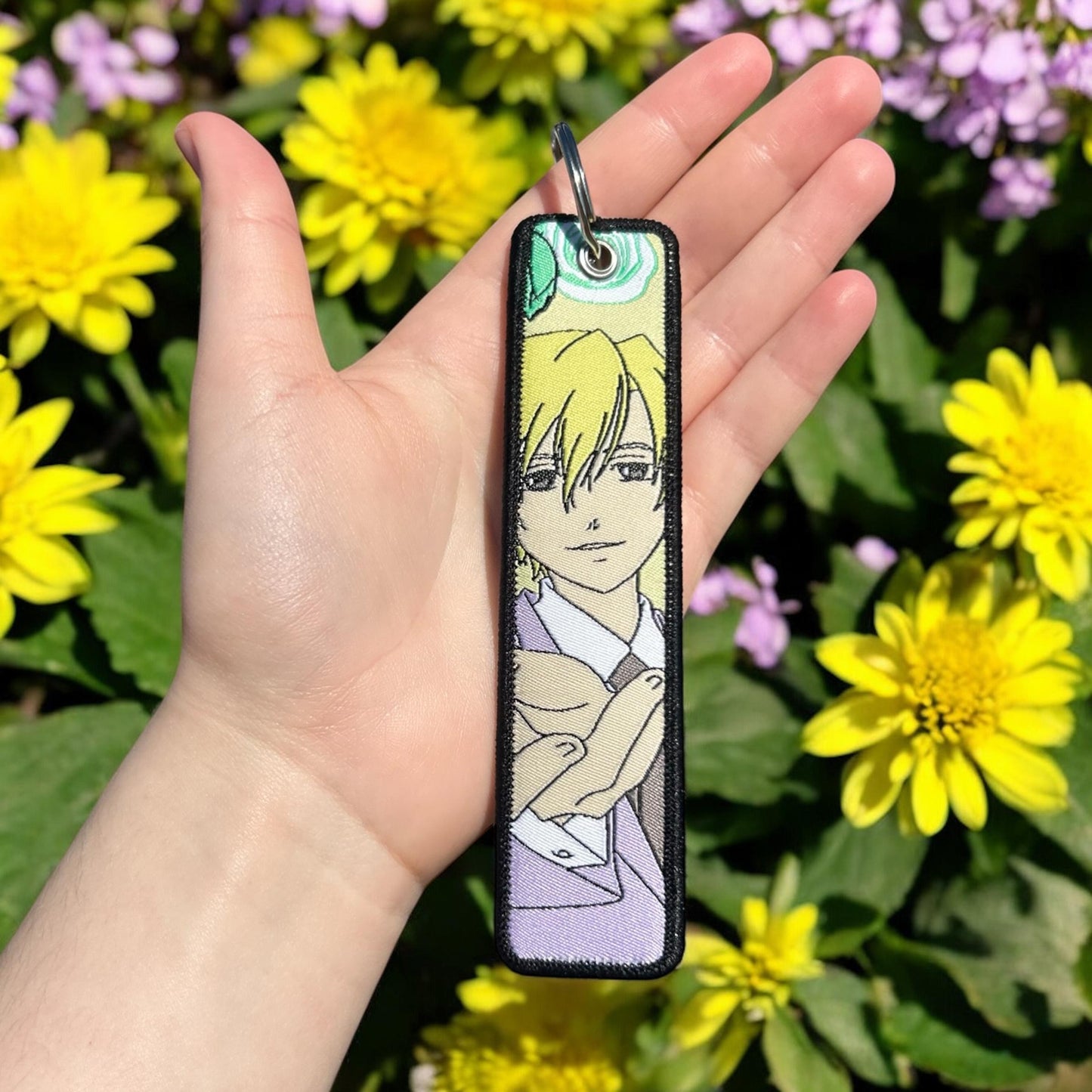 Flirty Prince Embroidered Keychain