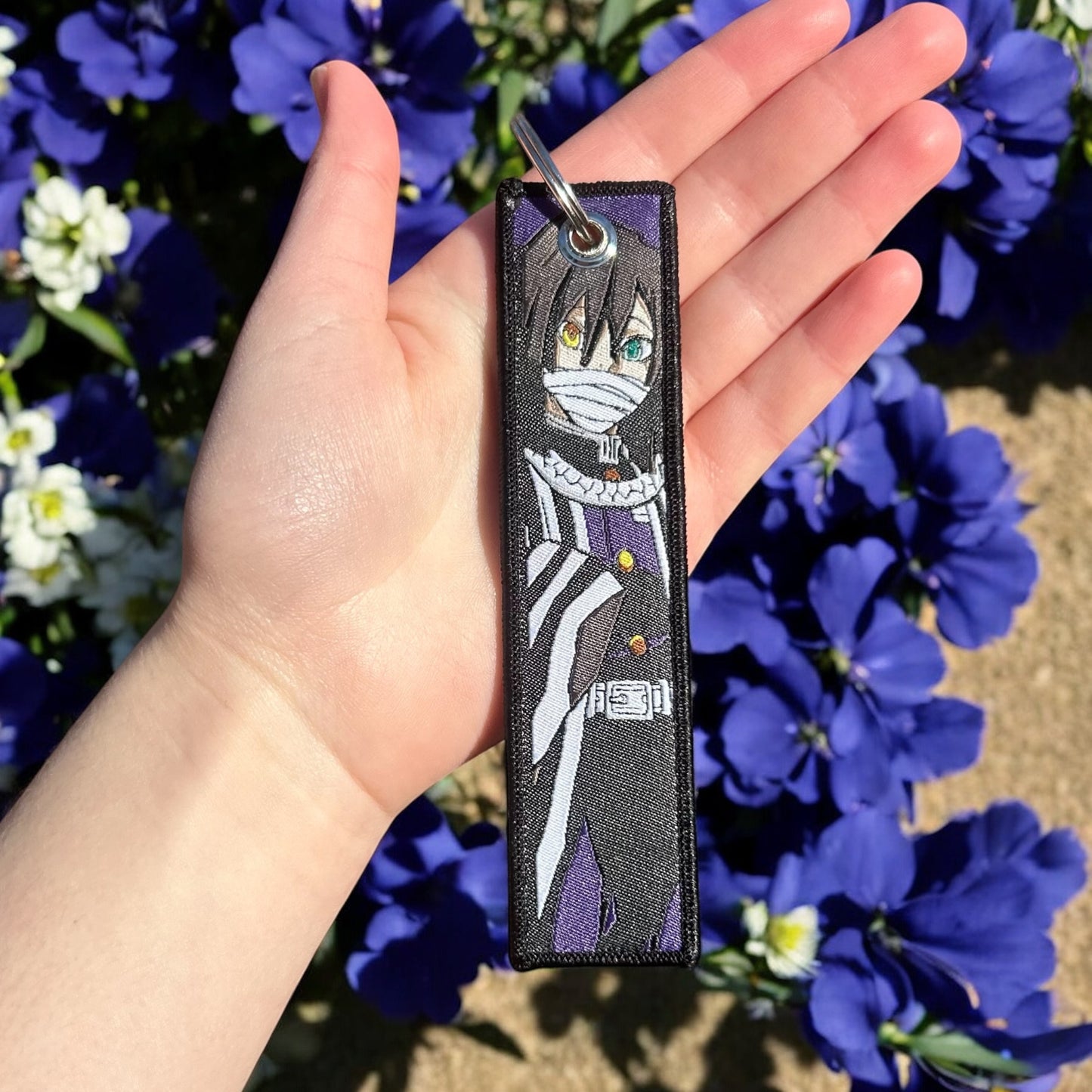 Serpent Guardian Embroidered Keychain