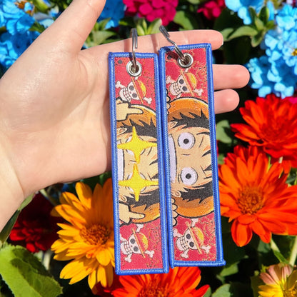 Mischievous Pirate Embroidered Keychain