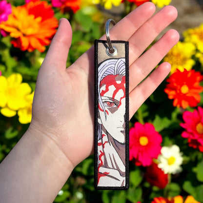 Midnight Moonwalker Embroidered Keychain