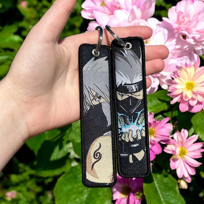 Silver Shadow Embroidered Keychain