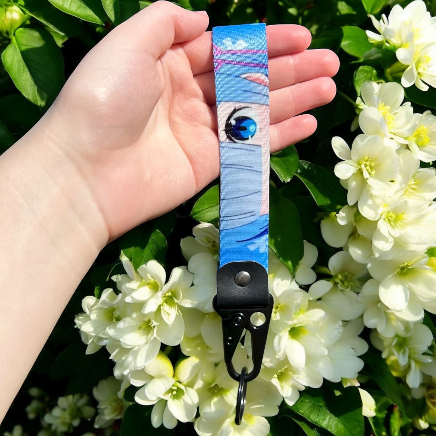 Blue Haired Maid Keychain Strap