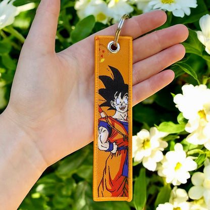 Black & Gold Aura Fighter Embroidered Keychain