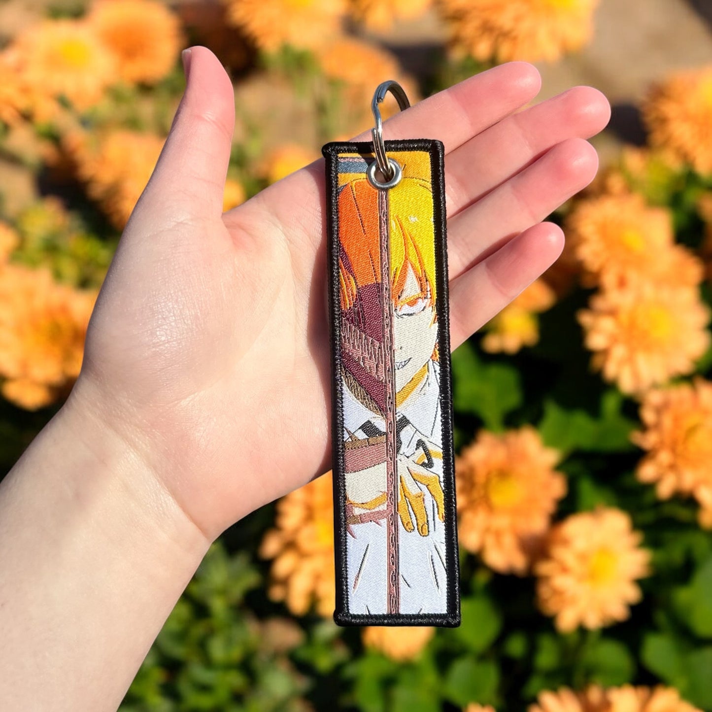 Mischievous Half Demon Embroidered Keychain