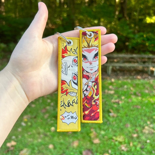 Eternal Flame Embroidered keychain