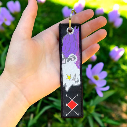 Crimson Joker Embroidered Keychain
