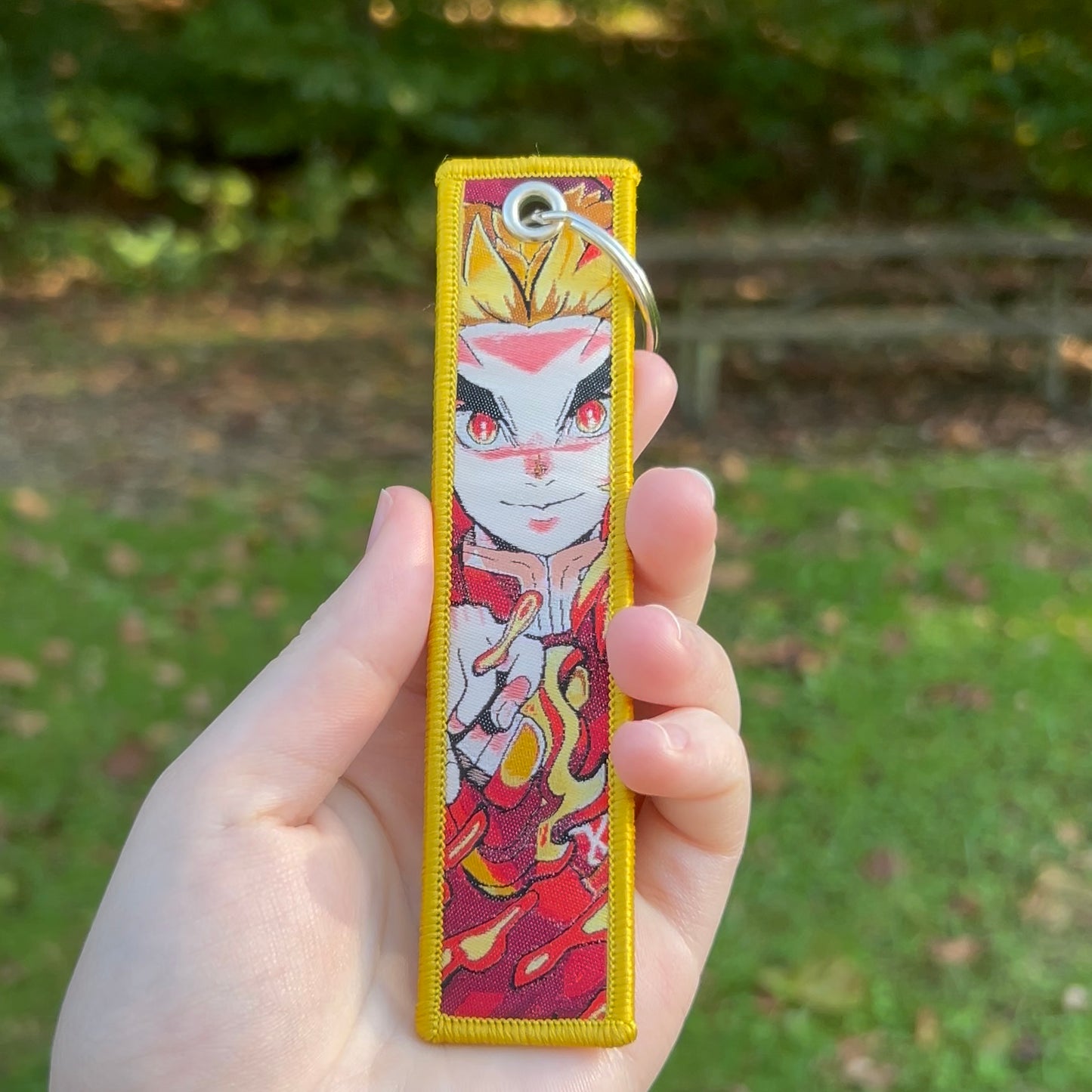 Eternal Flame Embroidered keychain