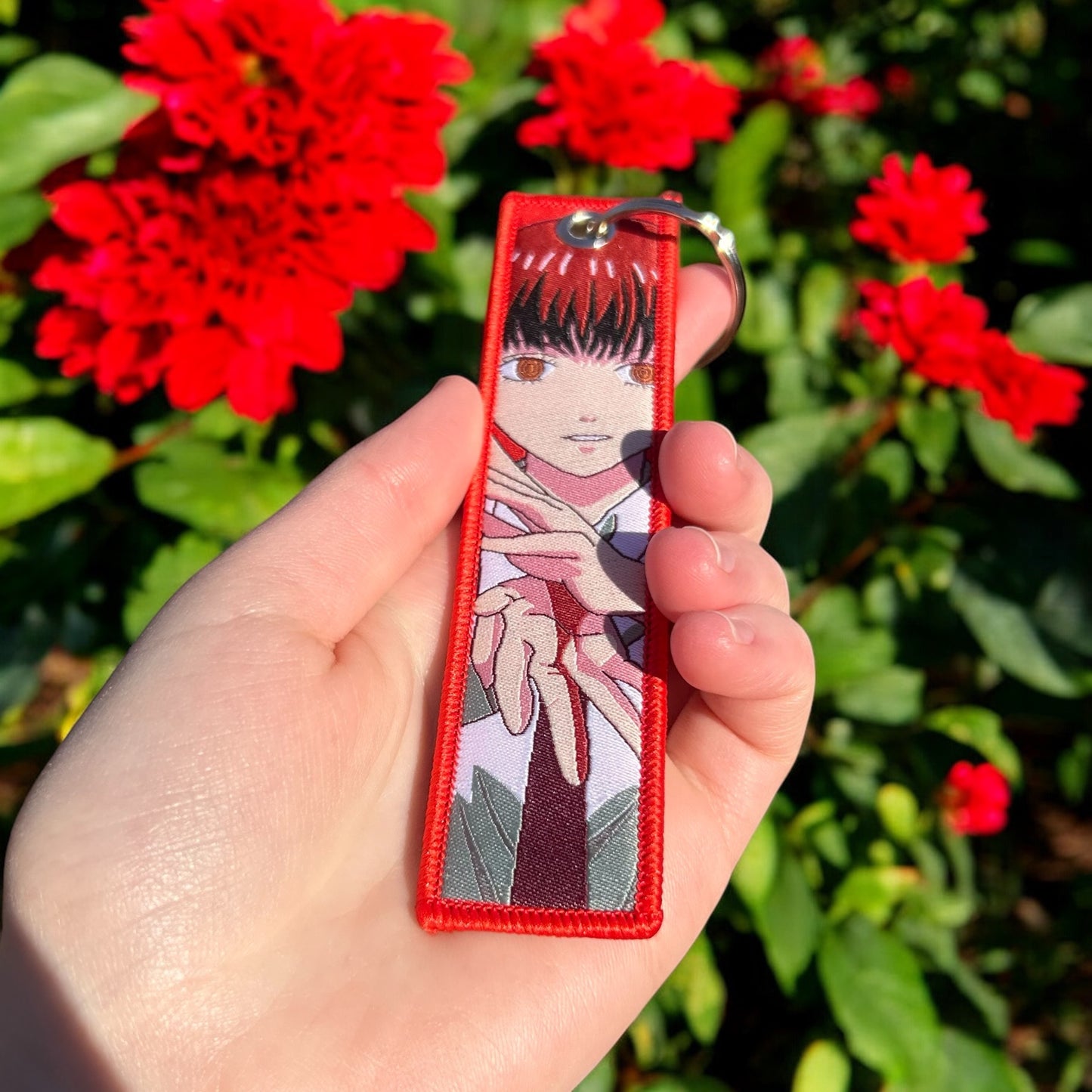 Crimson Control Embroidered Keychain