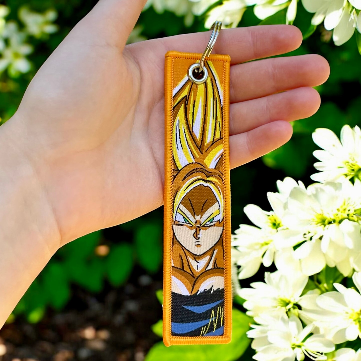 Black & Gold Aura Fighter Embroidered Keychain