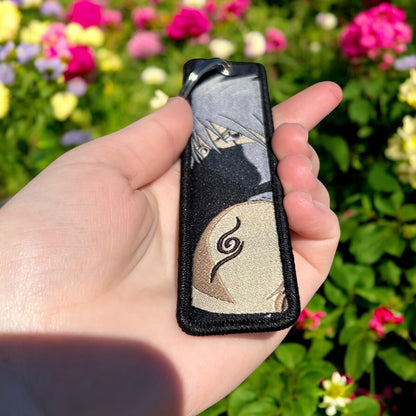 Silver Shadow Embroidered Keychain