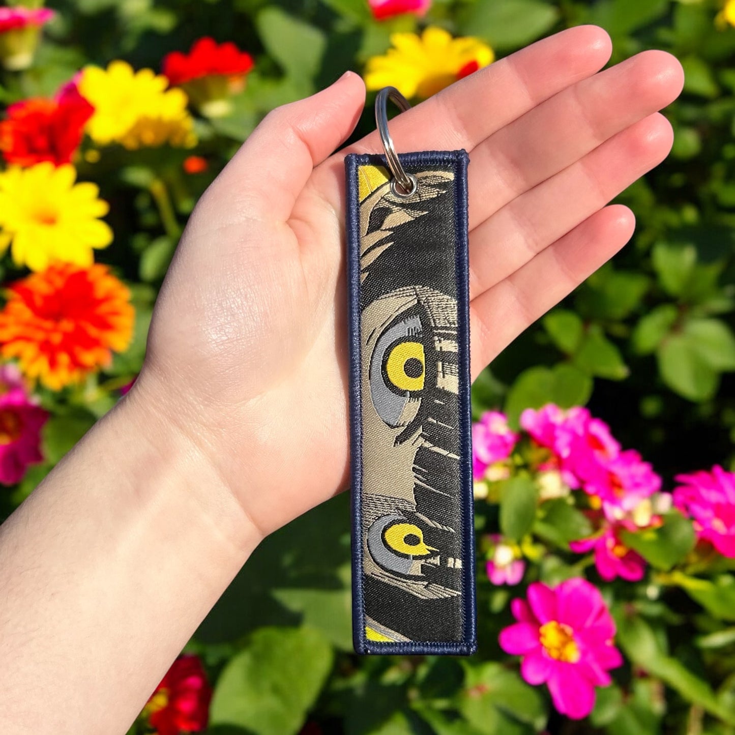 Golden Stray Embroidered Keychain