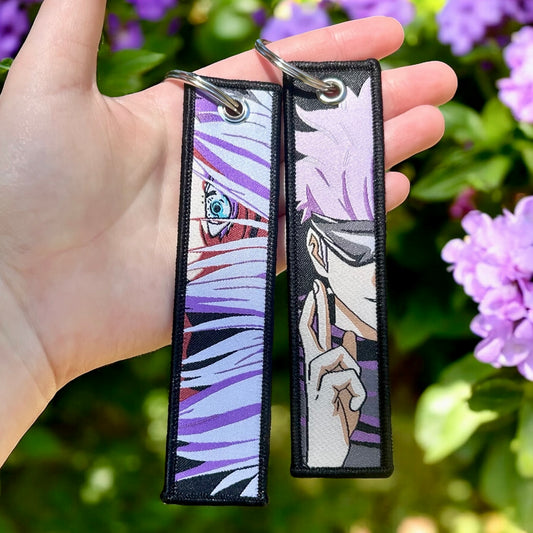 Blindfolded Hero Embroidered Keychain