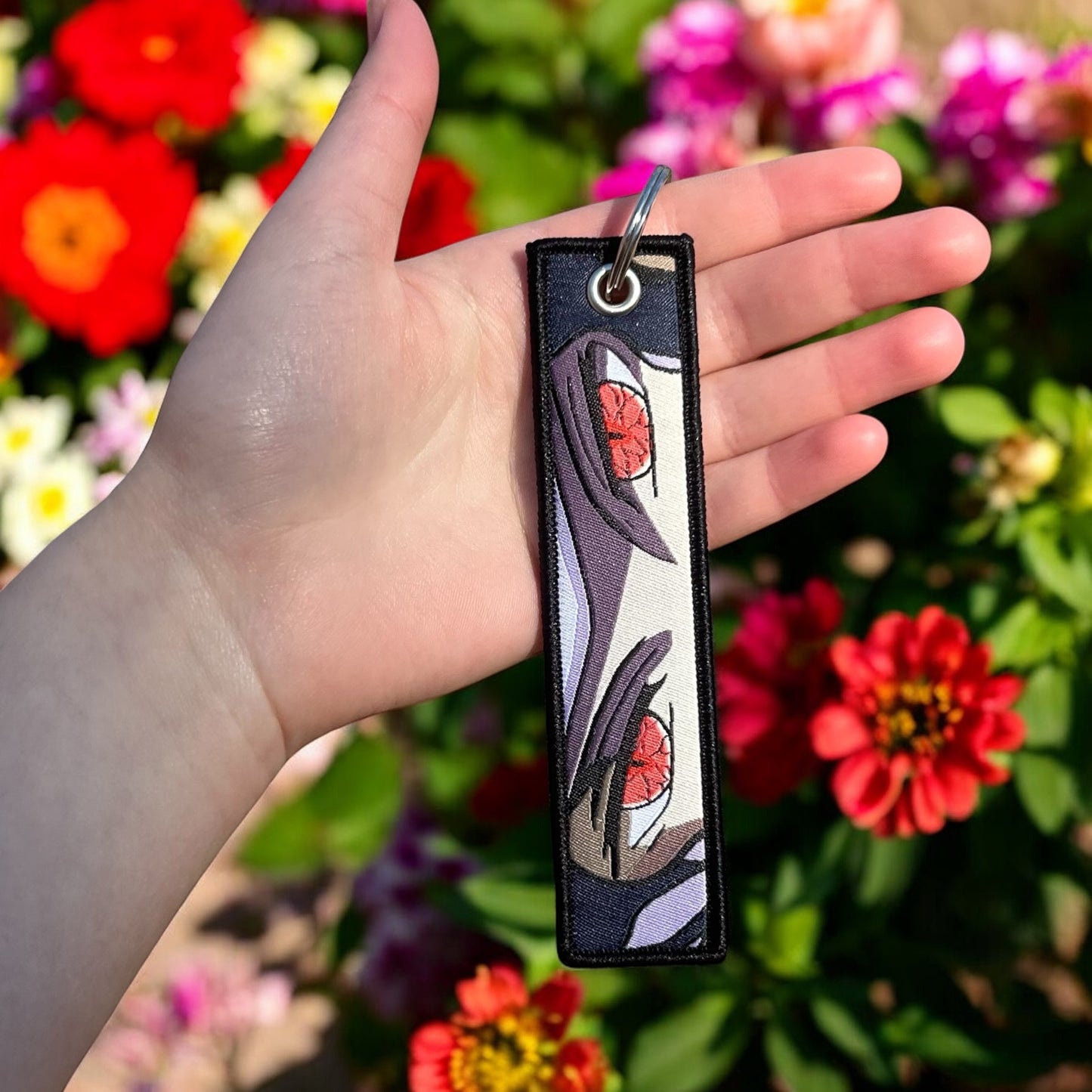 Midnight Moonwalker Embroidered Keychain