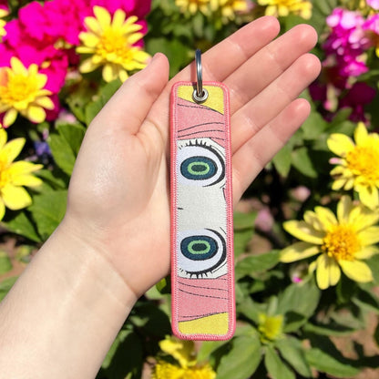 Kawaii Psychic Girl Embroidered Keychain