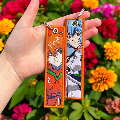 Red & Blue Angels Embroidered Keychain