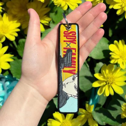 Secret Agent Embroidered Keychain