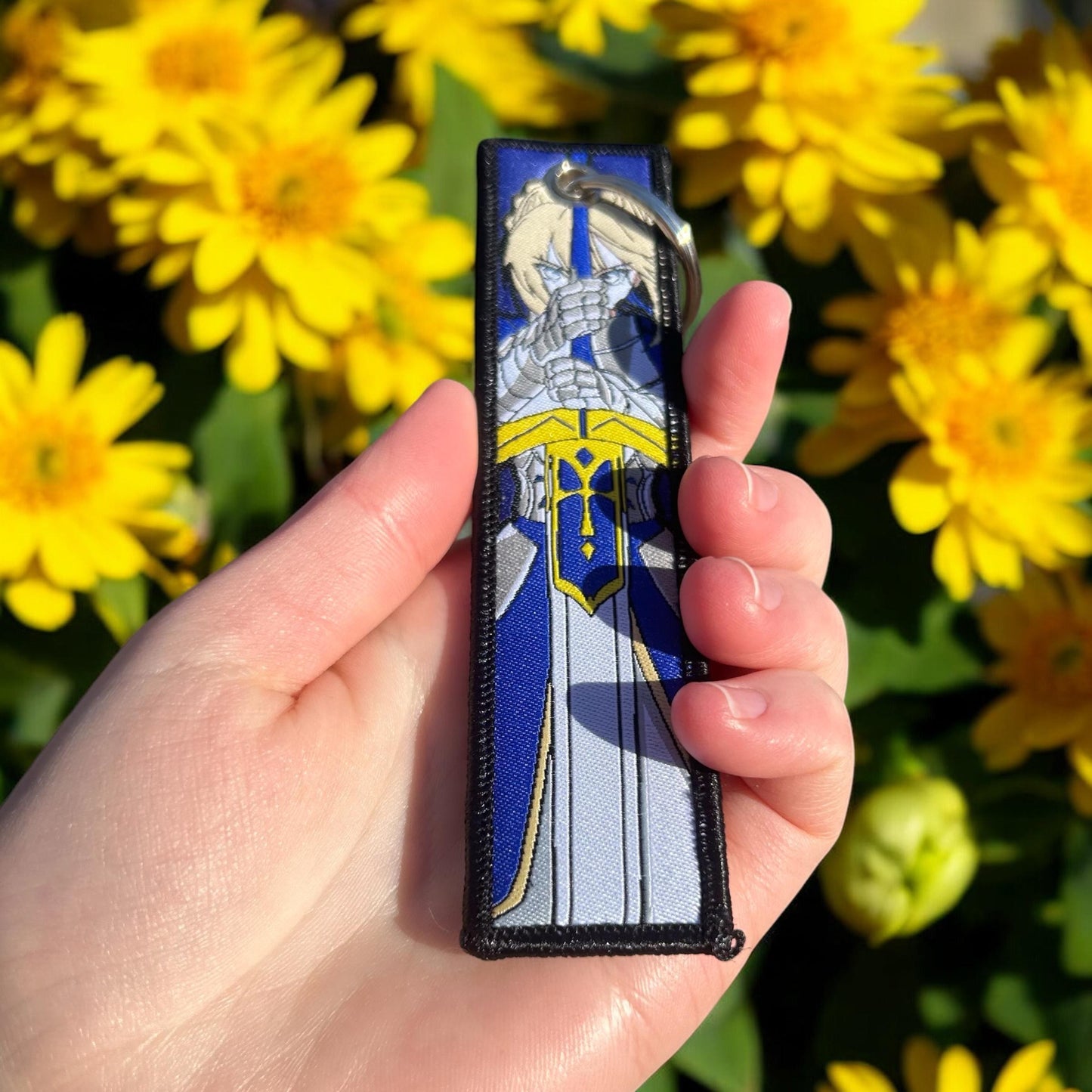 Noble Knight Embroidered Keychain