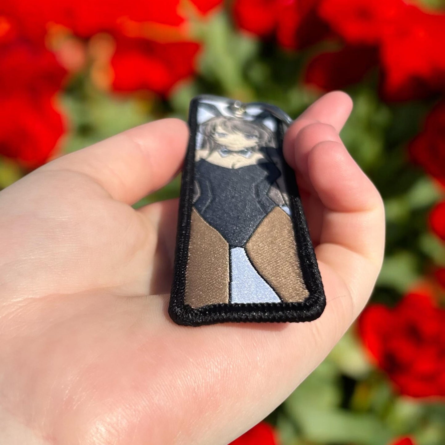 Bunny Girl Embroidered Keychain