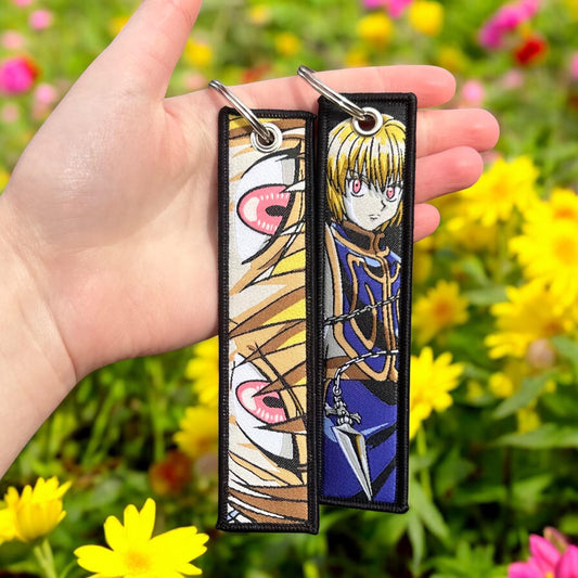 Scarlet-Eyed Warrior Embroidered Keychain