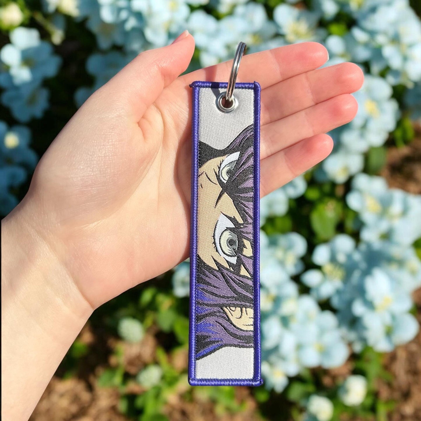 Boar Mask Fighter Embroidered Keychain