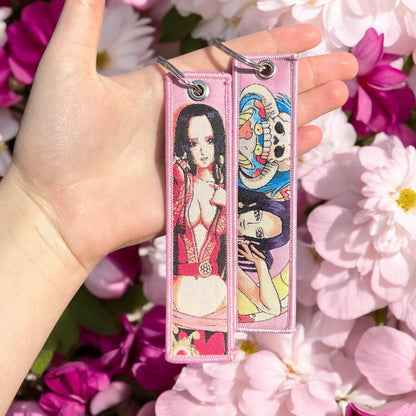 Rose Serpent Embroidered Keychain