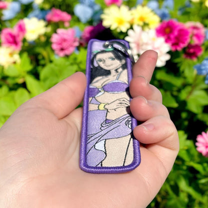 Elegant Pirate Embroidered Keychain