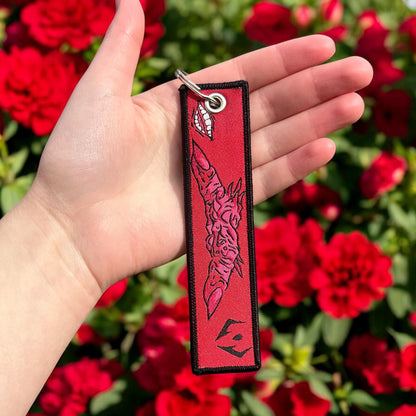 Cursed Power Embroidered Keychain