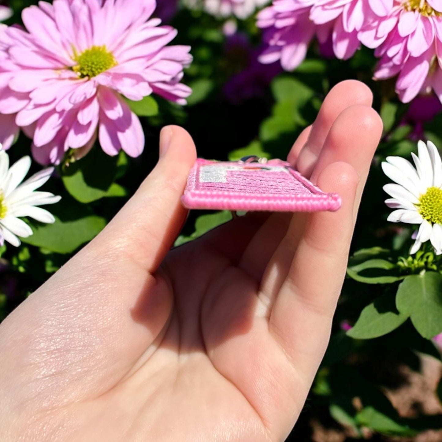 Twin Sister Maids Embroidered Keychain