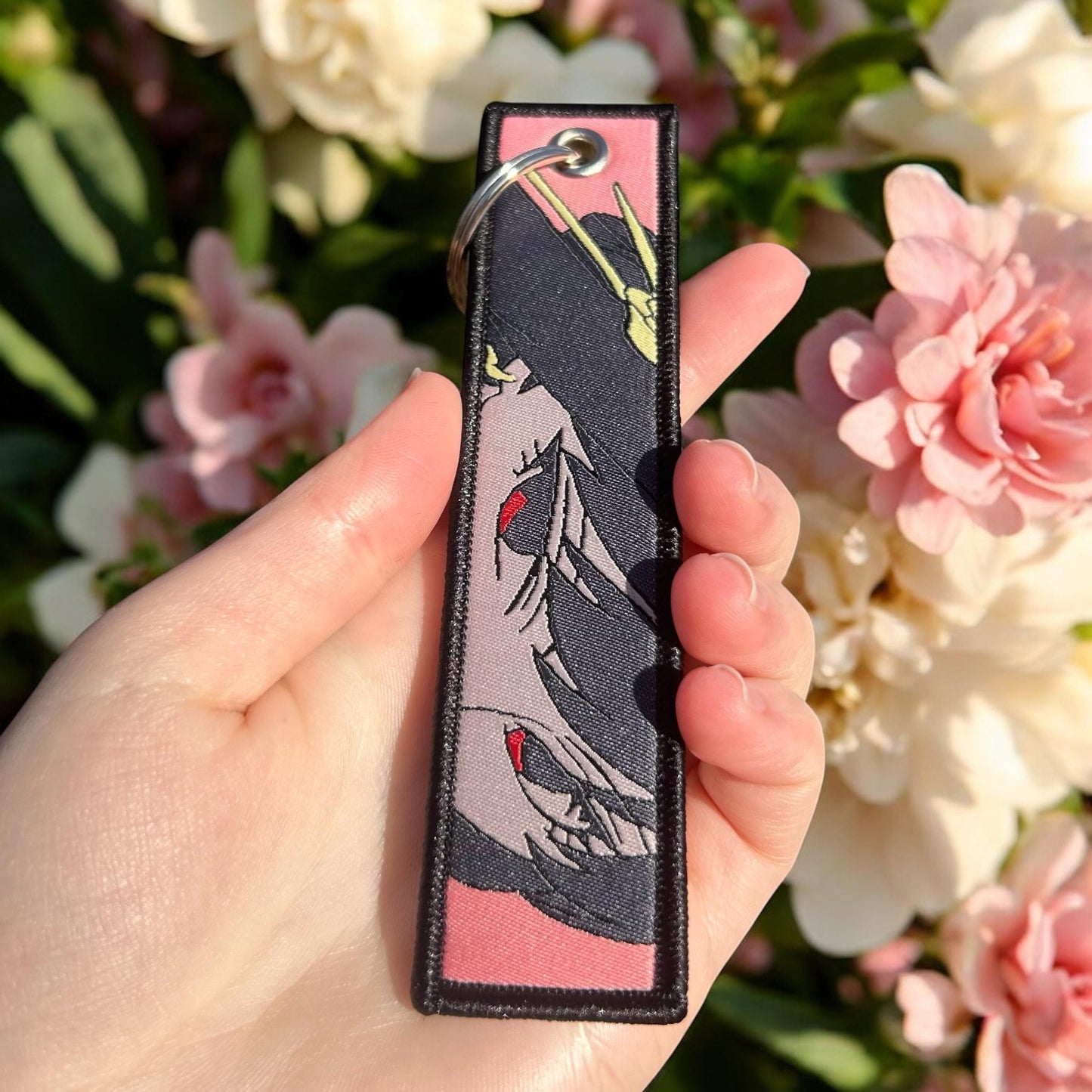 Elegant Assassin Embroidered Keychain