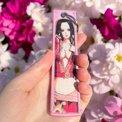 Rose Serpent Embroidered Keychain